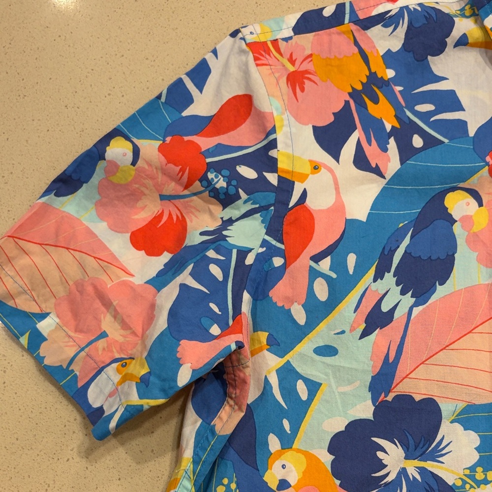 Club Room Men's Colorful Tropical Button Down Shirt - Picture 4 of 7